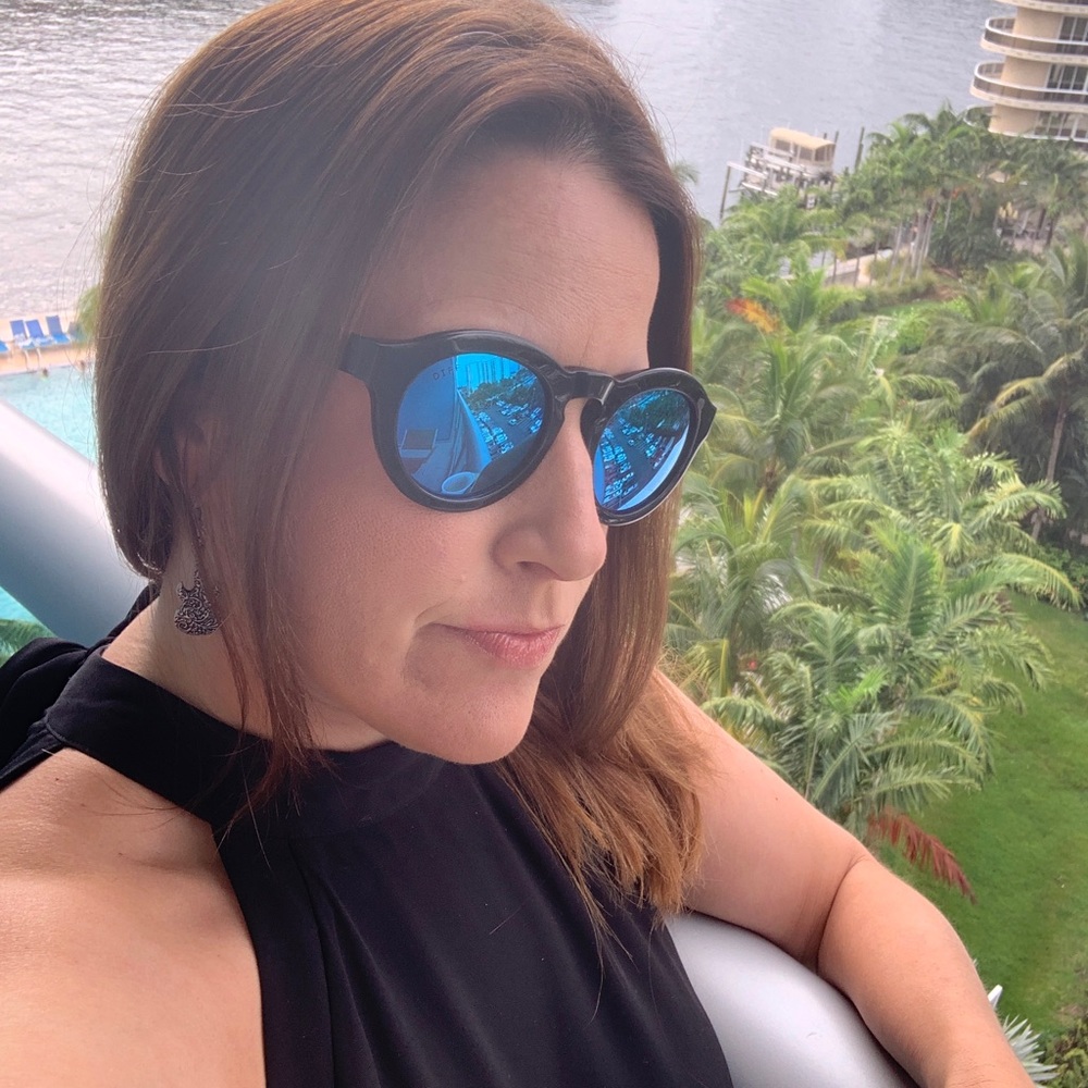 Blue sunglasses